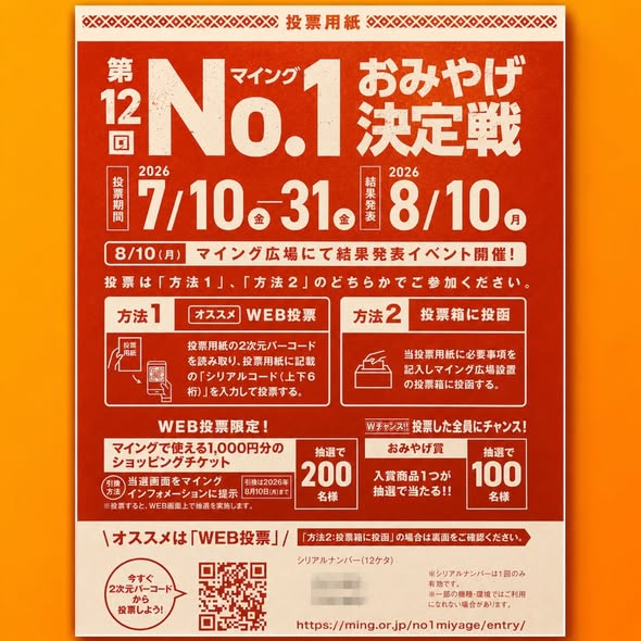 投稿についてもっと詳しく マイングNo.1おみやげ決定戦